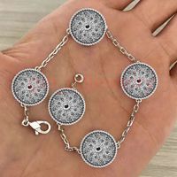 5 Flower Bracelet Silver