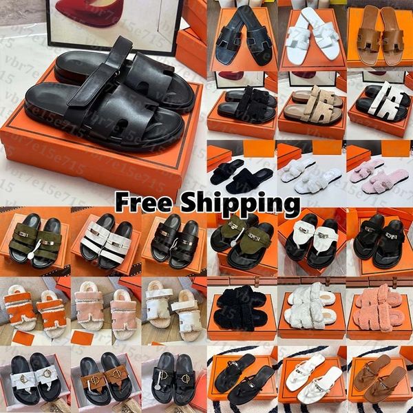 Free Shipping Designer hermeoran claquette femme sandals claquettes fur furry sandles homme d h gate for mens womens luxe slides Chypre clogs heels slippers sliders