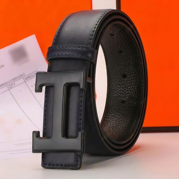 men belt designer women belt mens belt ceinture fashion belt womens belt 38mm genuine leather letter H buckle belt classic business leisure girdle with box