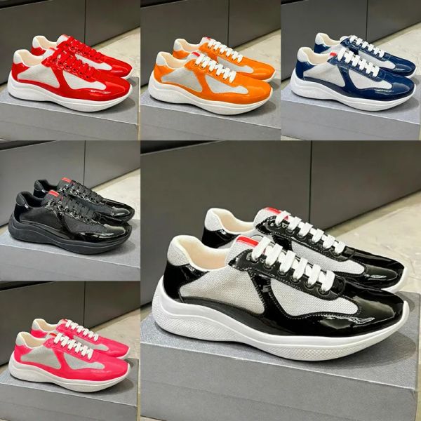 Designer American cup Casual low red Sneakers Luxury Trainers Americas sneaker Rubber Fabric Outdoor Comfortable Walking Shoes Size 36-49